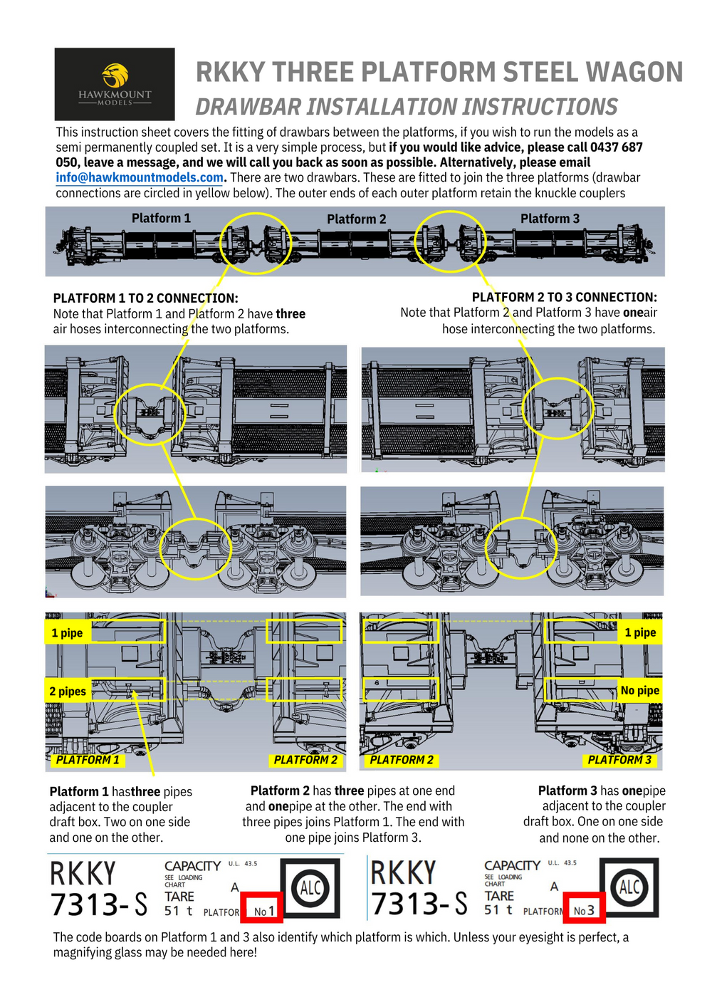 Drawbar Installation Hawkmount Models RKKY Steel Wagons